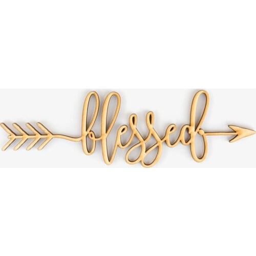 Blessed Arrow Wood Sign, Better Together Home Decor Wall Art Unfinished