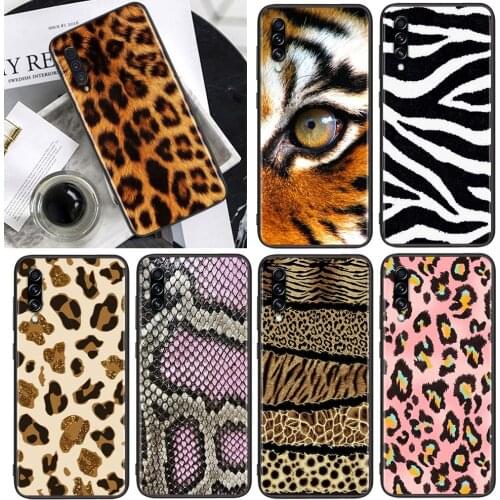 Hot Tiger Leopard for Samsung Galaxy A90 A80 A70 A60 A50 A40 M30 A20E A2Core A10S A10E Soft Black Phone Case