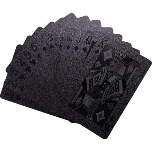 Black Gold Foil Poker Waterproof Durable Magic Waterproof Playing Cards Set dropshipping#38