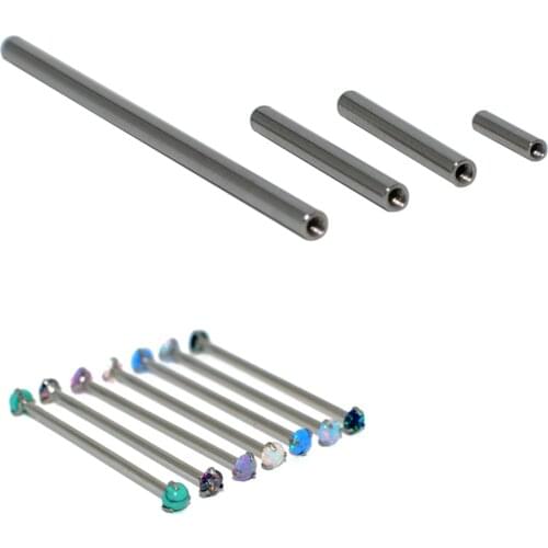 CHUANCI 5PCS/Lot Surgical Stainless Steel Internally Threaded Straight Barbell Shaft Fashion Body Piercing Jewelry