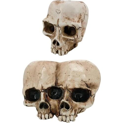 Skull Flower Pot Outdoor Resin Crafts Ornament Flower Container Decoration Flowerpot Props For Home Office Desk Decoration