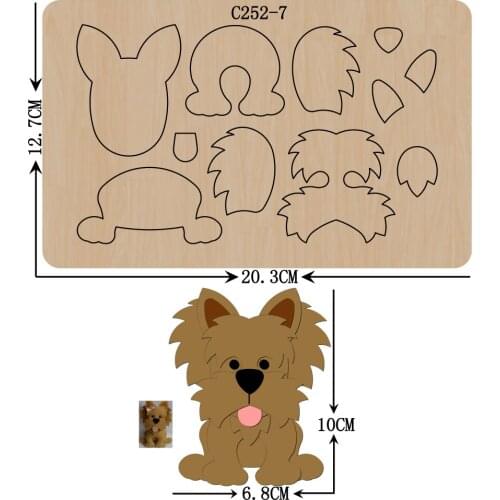 New Dog Wooden die Scrapbooking C-252-7 Cutting Dies