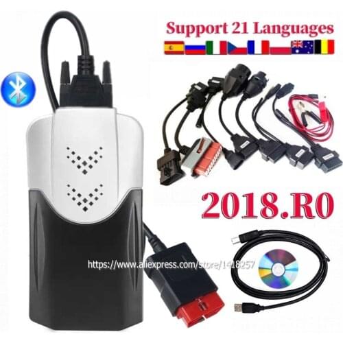2021 New Vd Tcs Cdp Obd Obd2 Diagnostic Tool Bluetooth 2018.0 2017.R3 VD DS150E CDP for Delphis Car Trucks Scanner +8 Car Cables