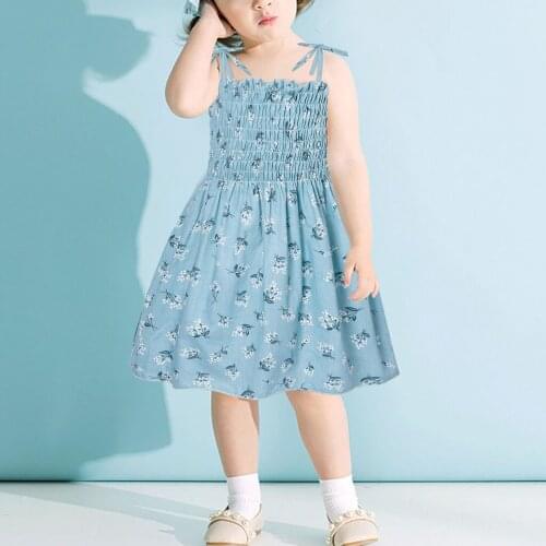 1-6years Toddler Kids Baby Girls Daisy Slip Dress Floral Beach Dress Clothes Baby Meisje Summer Sweet Girl Elasticity Dress