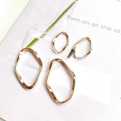 European and American alloy pendant oval diamond shaped irregular elliptical shaped pendant diy earpiece accessories