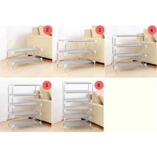 Hot sale stainless steel multi-functional storage shelf bedroom iron shoe cabinet multi-layer non-woven fabric simple shoe rack