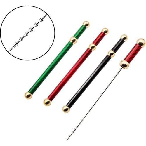 Stainless Steel Cigar Needle Drilled Cutter Burr Dredge Hole Retro Puncher Portable Carbon Fiber Smoking Tools Accessories