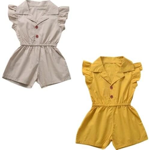 Baby Girl Romper 2020 Summer Toddler Baby Girls Clothes Short Sleeve Romper Shorts Ruffle Jumpsuit Outfits