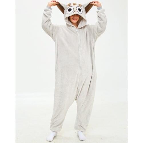 Winter Women Men Unisex Adult Cute Cartoon Onesie Animal Pajamas Stitch Unicorn HuangShou Cat Flannel Nightie Sleepwear