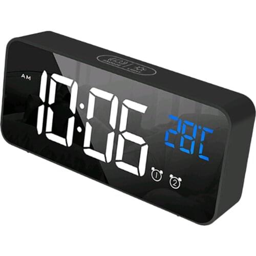 Easy Digital LED Clock Desk Clocks Bedside Alarm Clock HD Full Display