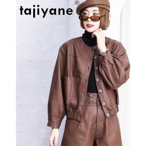 Fashion Leather Genuine Jacket Woman Real Sheepskin Coat Female Short Jackets for Women Jaqueta Feminina Pph4896