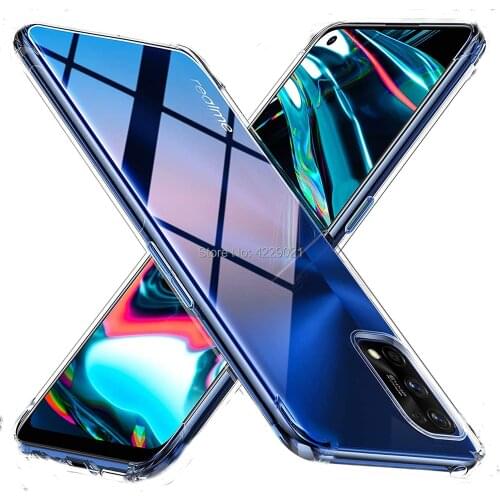 Soft TPU Shockproof Clear Case for Realme 7 X7 Pro 7i C17 C15 C12 C11 C3 V5 V3 Q2 Pro Narzo 20 6 Pro 6i X50 5 5I 5S Q XT X2