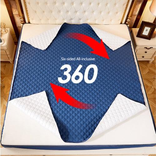 Waterproof Bed Cover Six-sided All-inclusive Quilted Mattress Cover With Zipper Mattress Protector Pad Anti-mite Bugs Bed Covers