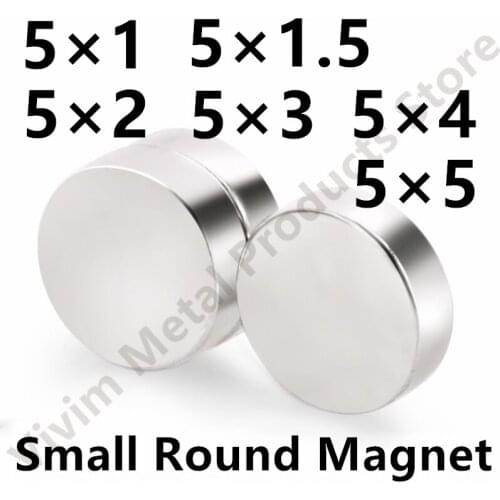 100Pcs Mini Small N35 Round Magnet 5x1 5x1.5 5x2 5x3 5x4 5x5 mm Neodymium Magnet Permanent NdFeB Super Strong Powerful Magnets