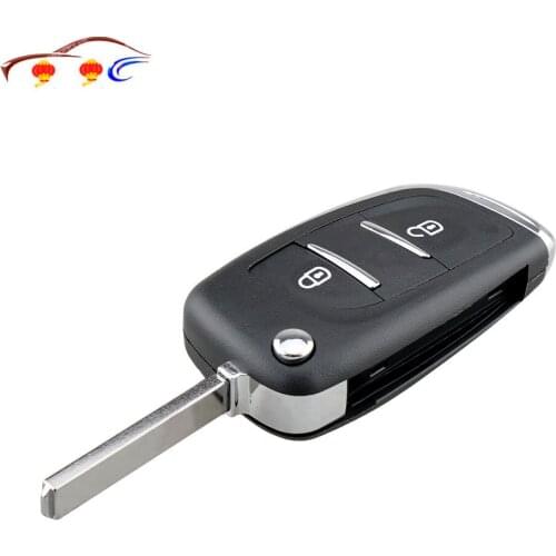 New Key Case For Peugeot 107 207 307 307S 308 407 607 2 Buttons Modified Flip Folding Remote Key Shell Case CE0536 high quality