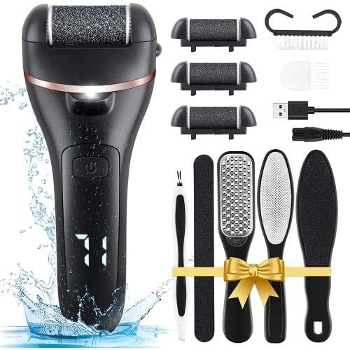 Rechargeable Electric Foot File Callus Remover Machine Pedicure Device Foot Care Tools Feet For Heels Remove Dead Skin black