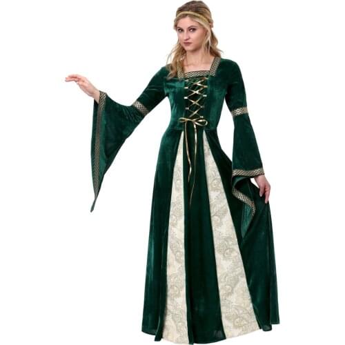 Cosplay Medieval Palace Princess Dress Adults Vintage evening gown for Women Sexy Party Halloween Costume