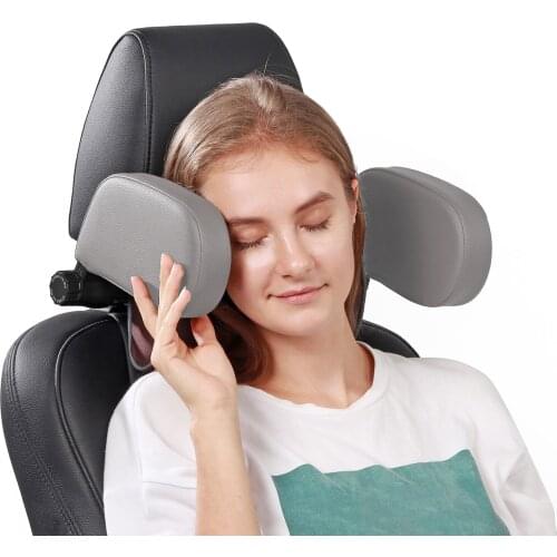 Car Seat Headrest Pillow Adjustable Seat Head Neck Support Detachable U Shape Sleeping Cushion