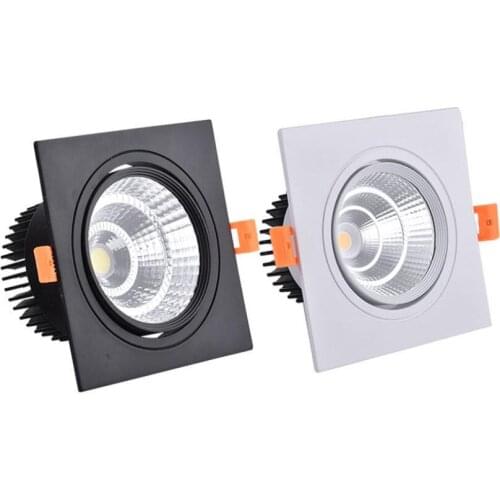 Dimmable LED COB Spotlight Ceiling lamp AC85-265V 3W 5W 7W 9W 12W 15W Aluminum recessed downlights round Led Spot Light