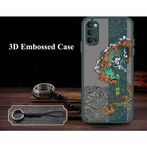 For OPPO Find X2 Neo X3 Lite Reno 5 4 3 5G Ace2 A9 A5 2020 A91 F15 A52 A92 Case Shockproof Matte Embossed Soft Cover Finger Ring