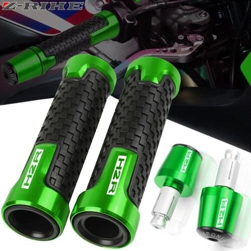 7/8" 22MM Motorcycle Accessories knobs Anti-Skid Handle Ends Grips Bar Hand Handlebar For kawasaki Ninja H2R H2 R 2015 2016 2017