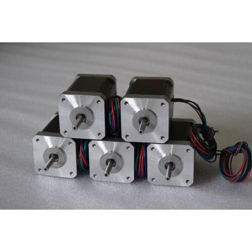 5PCS 4wires Nema17 stepper motor 42HS60A41205 1.2A 60mm motor length 0.8N.m(114oz-in) for CNC Mill Cut Engraver /3D printer