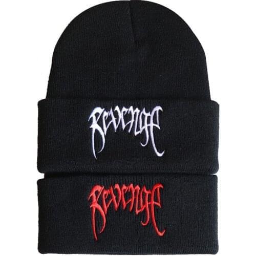 Embroidery Revenge Beanie Hat The Rapper Knitted Hat Hip Hop Winter Skullies Beanie Hip-hop Warm Women Hat Bonnet Male Ski Cap