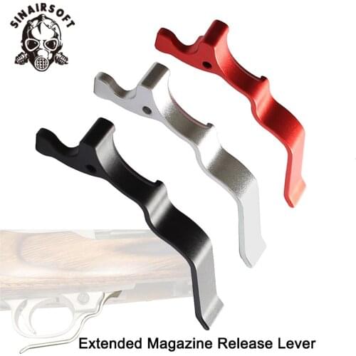 Tactics CNC Aluminum Black Ruger 10/22 XL Extended Magazine Release Lever For AEG Airsoft Paintball Hunting Accessories
