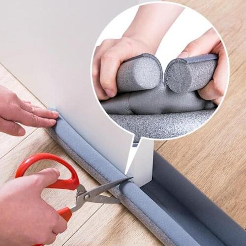 95cm Grey Door Seal Flexible Dust Stopper Reduction Sound Weatherstrip Window Sealing Strip Door Noise Bottom Proof Sealer Under