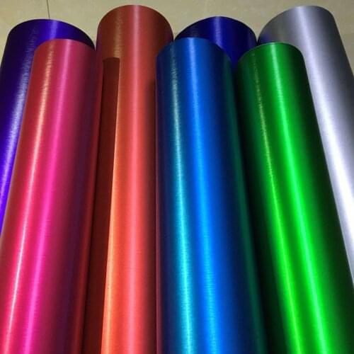 13 colors Car Styling Silver red chrome Metallic Brushed Aluminum Vinyl Matt Brushed Car Wrap Film Sticker Decal With Bubble