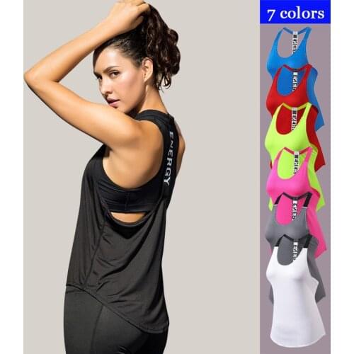 2020 Female Sport Top Woman T-shirt Top Yoga Gym Fitness Sport Sleeveless Vest Singlet Running Training Clothes for Womem