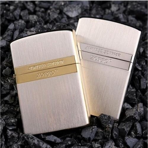 Zorro Kerosene Lighter Windproof Personality Creativity Gift Pure Copper Shell Oil Lighter Kitchen Tool