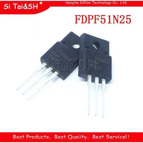 10pcs/lot 51N25 FDPF51N25 51A 250V MOS-N TO-220F