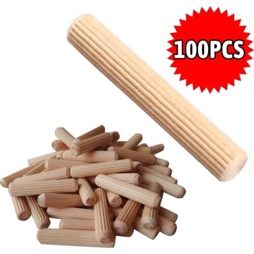 100pcs M6/M8 Round Needle Wood Screw Raft Twill Wood Pin Nails Cork Wedge Nails Shaft Connector Wooden Needle Bolt