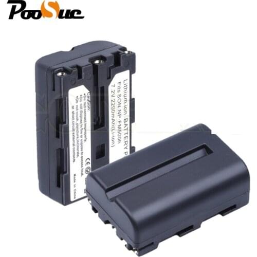 2Pcs NP-FM500H NP FM500H FM500H Li-ion battery 2200mAh Camera Battery for Sony Alpha SLT A57 A65 A77 A99 A350 A550 A580 A900