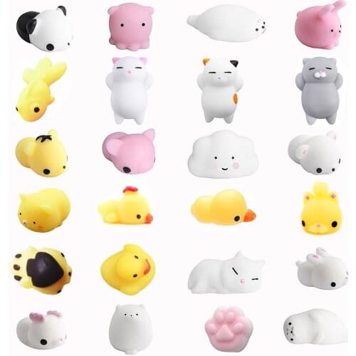 24 Pieces Squeeze Toys Kawaii Squishies Mochi Anima Squishy Toys For Kids Party Favors Mini Stress Relief Toys For Useful