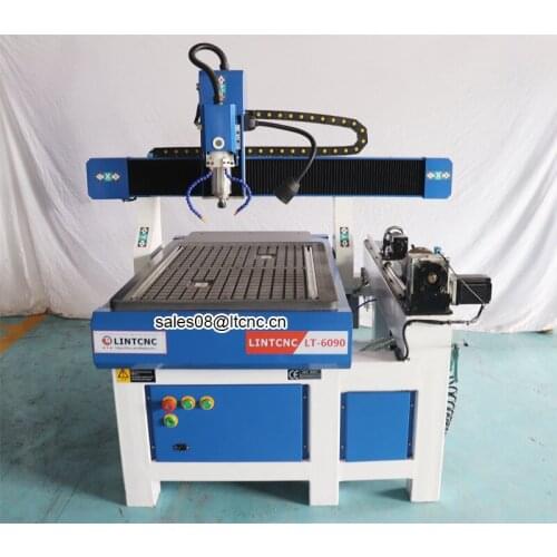 200mm Side Rotary 6090 6012 1212 4 Axis CNC Router 2.2kw for Wooden Sculpture aluminum sheet