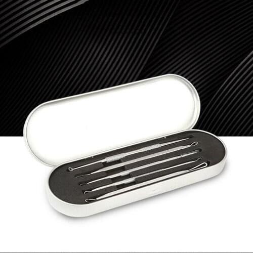 5pcs/set Stainless Steel Blackhead Remover Tool Kit Acne Needle Pimple Belmish Extractor Pore Cleaner Face Skin Care Tools