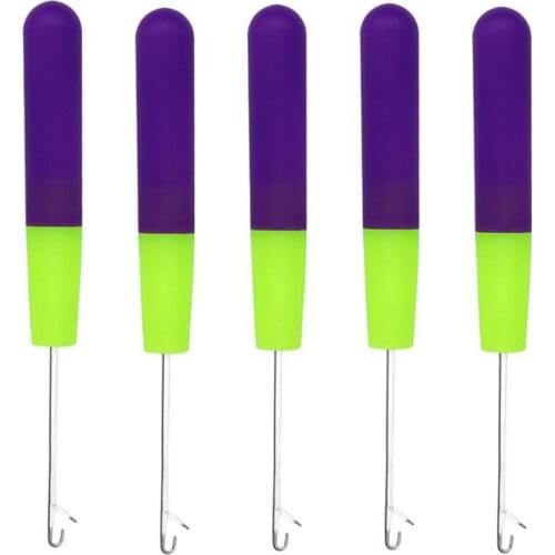 5 Packs/Set Latch Hook Crochet Needle Latch Hook Dreadlocks Crochet Needle for Braid Hair Making Pulling Needle