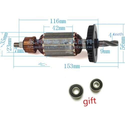 AC220-240 4 Teeth Armature Motor for BOSCH20 BOSCH GNA1.6L UBH2 UBH20S UBH2S UBH20SE 510 UBH2-20SERL GBH2-20S GBH2-20SE