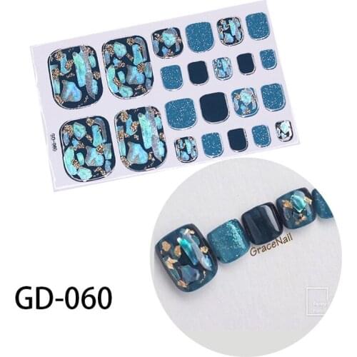 22pcs French Hot Stamping Full Coverage DIY Applique Fashion Nail Stickers For Womens Sweater Matching Suitable For Daily Wear