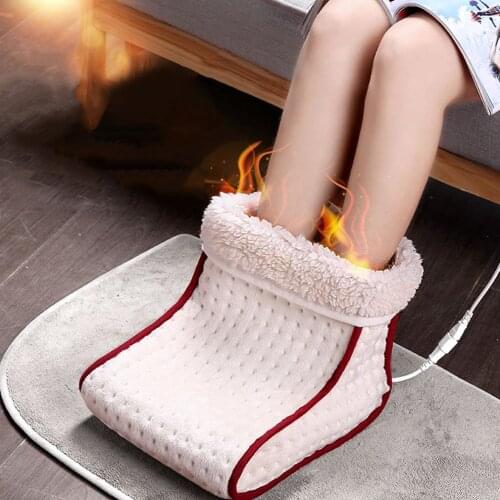 Automatic Cosy Heated Warmer Plug-Type Electric Foot Warmer Washable 5 Modes Heat Settings Warmer Cushion Thermal Foot Warmer