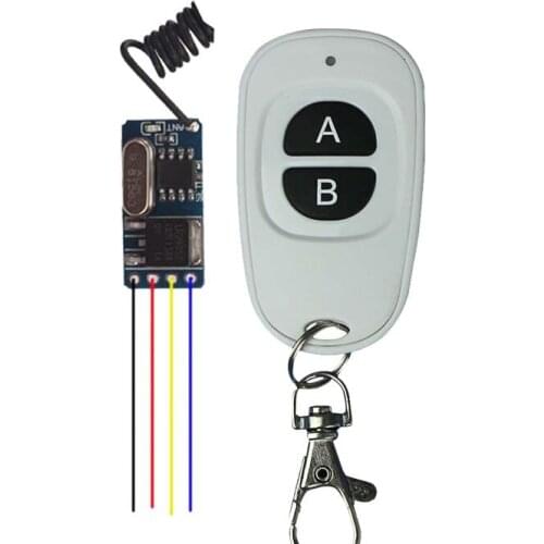 MICRO RF Wireless Remote Control Switch DC3.5-12V 3.7v 5v 6v 7.4v 7.6v 9v Receiver Transmitter Mini Mos No Sound Learning 433.92
