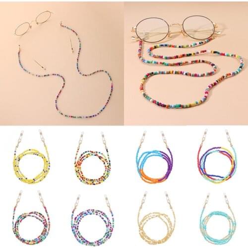 Colorful Anti Slip Sunglasses Strap Multifunctional Bead Sunglasses Chain Mask Chain Glasses Holder Spectacles Cord Accessories