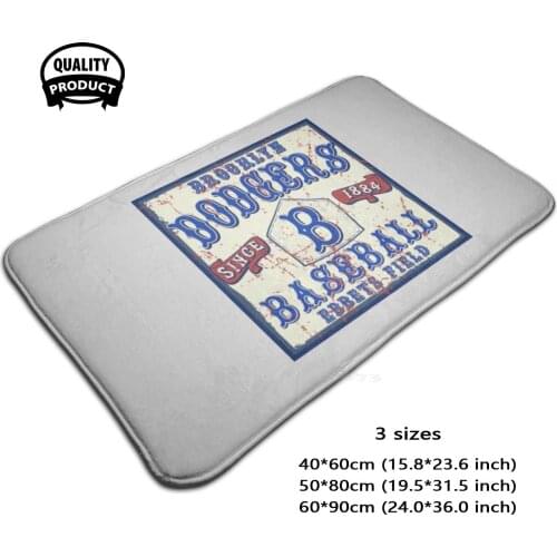 Defunct - Brooklyn Rs Baseball Soft House Family Anti-Slip Mat Rug Carpet Brooklyn Baseball Club 1884 Ebbets Field Brooklyn New