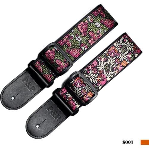 Two style Guitar Strap with Leather Head Electric Guitar Acoustic Guitar Folk Guitar Bass Belt