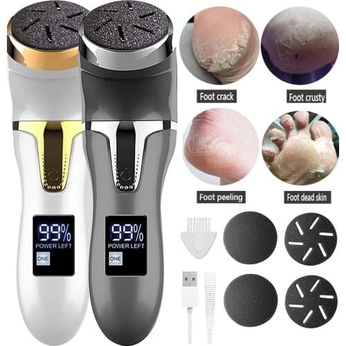 Electric Foot File Rechargeable Waterproof Hard Skin Remover Foot with 3 Rollers Foot Files for Hard Skin and Dead Skin