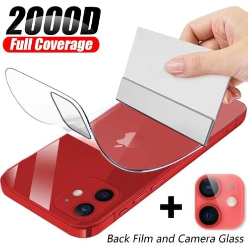 Full Cover Hydrogel Film For iPhone 12 Pro Max mini Screen Protector Back Film For iphone 11 Pro Max Camera Tempered Glass 2000D