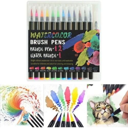 Art Marker Pens Watercolor Brush Pens for Painting Drawing Coloring Books Manga Calligraphy School Supplies Stationery