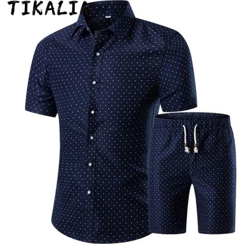 Men Sets Hawaiian Shirt Set Fashion Clothing Vocation Clothes Male Casual Outfits Summer Wear Men Tracksuit 2 Piece Set Trend